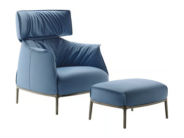 ARCHIBALD - Leather armchair with headrest by Poltrona Frau - view 3
